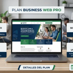 Desarrollo web profesional para empresas con SEO inicial y hasta cinco secciones